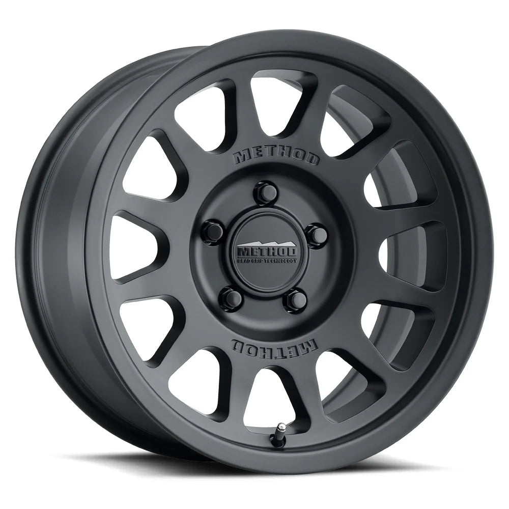 4 Llantas Method MR703 BeadGrip Matte Black 17x9" 5x127