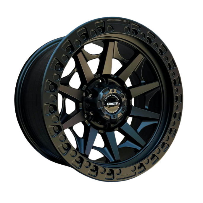 4 Llantas Coyote Explorer Matte Black 17x9" 6x139,7