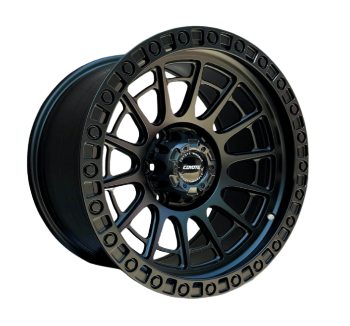 4 Llantas Coyote Dominator Matte Black 17x9" 6x139,7