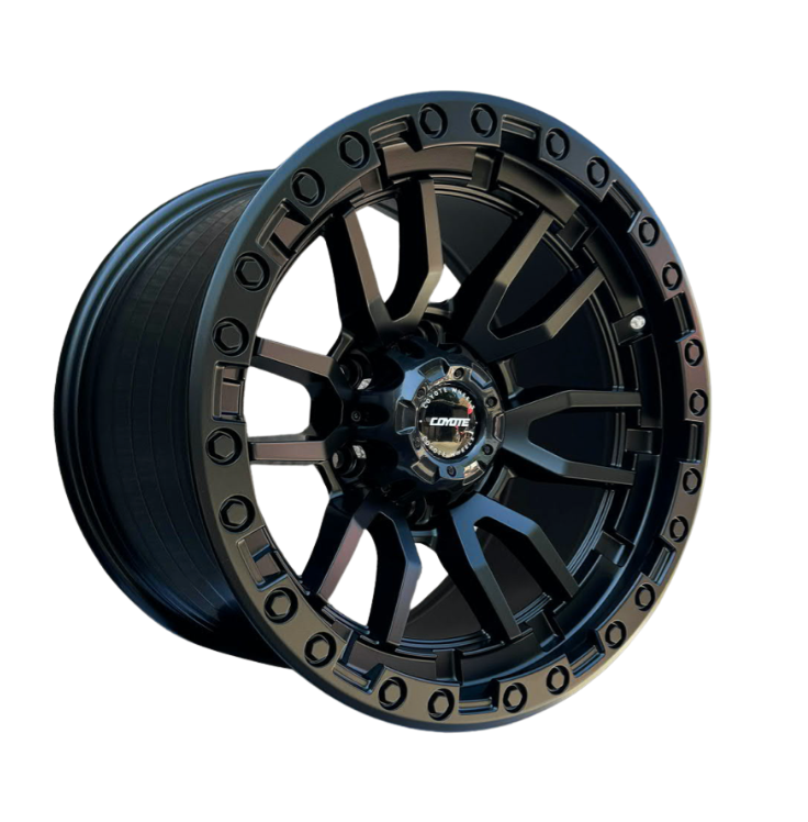 4 Llantas Coyote Desert Matte Black 17x9" 6x139,7