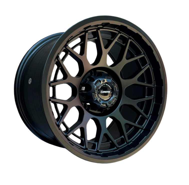4 Llantas Coyote BigFoot Matte Black 17x9" 6x139,7
