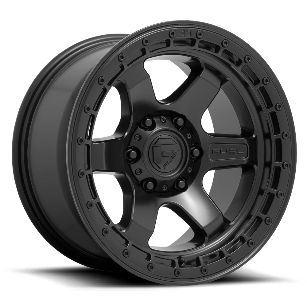 4 Llantas Fuel Block D750 Black 17x9" 6x135