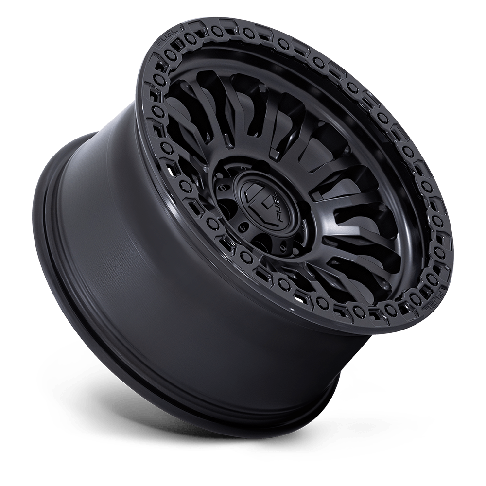 4 Llantas Fuel Rincon FC857MB Matte Black w/ Gloss Black Lip 17x9 8x165