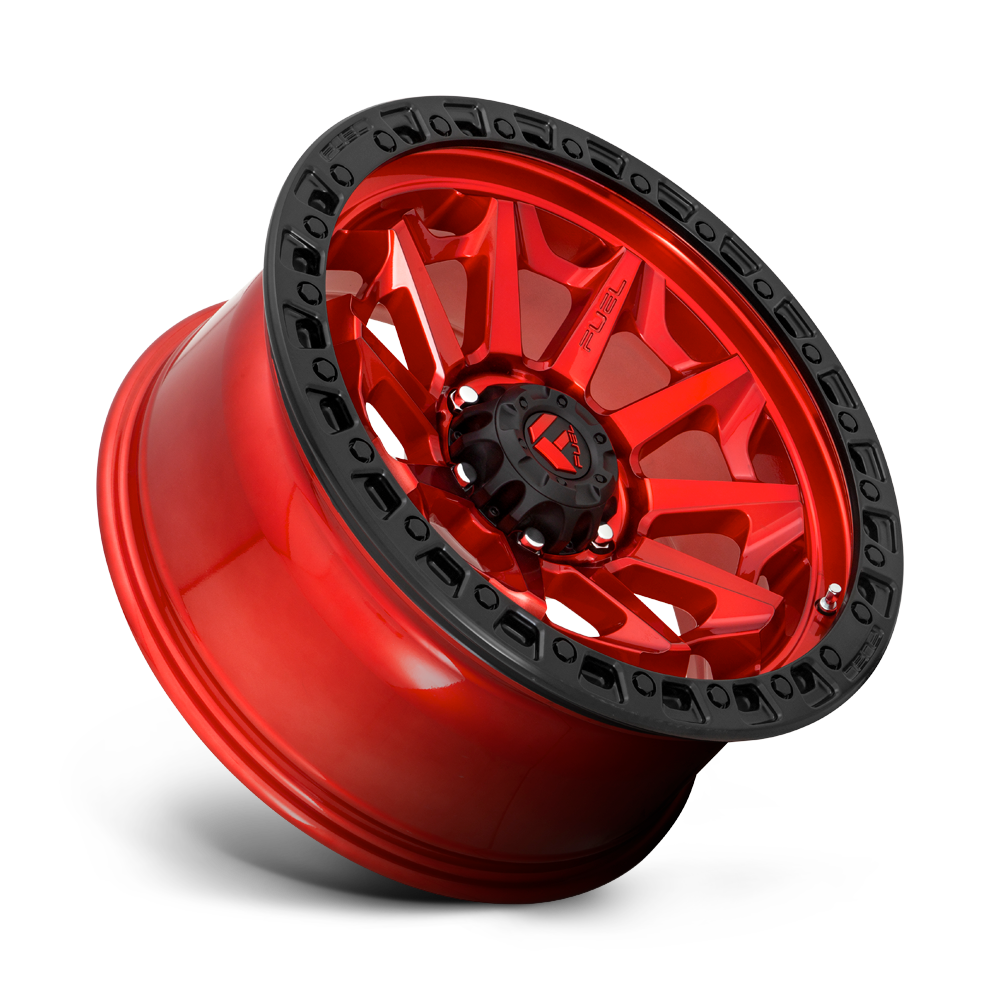 4 Llantas Fuel Covert D695 Candy Red Black Bead Ring 17x9" 6x139,7