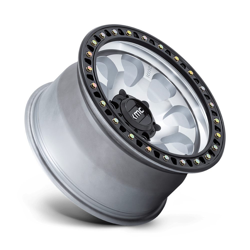 4 Llantas KMC KM550 Riot Machined w/ Satin Black Lip 17x8,5" 6x139,7