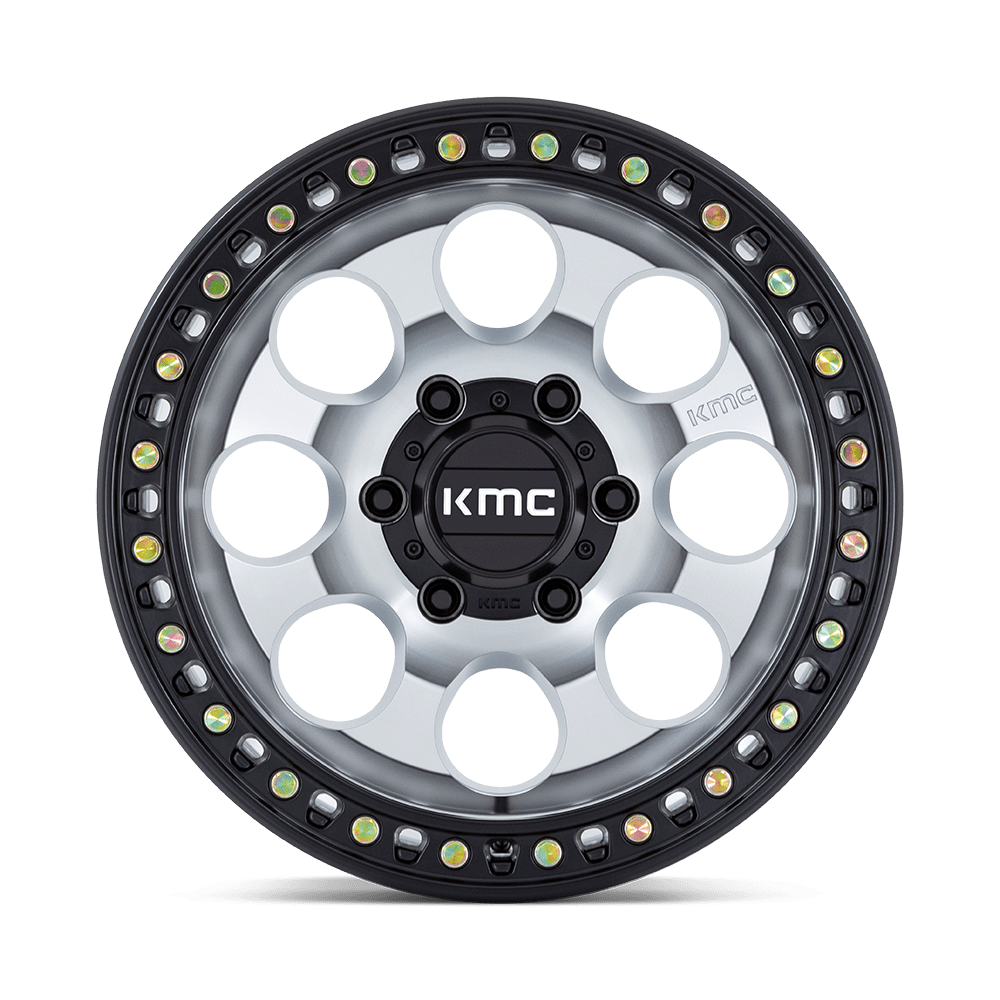 4 Llantas KMC KM550 Riot Machined w/ Satin Black Lip 17x8,5" 6x139,7