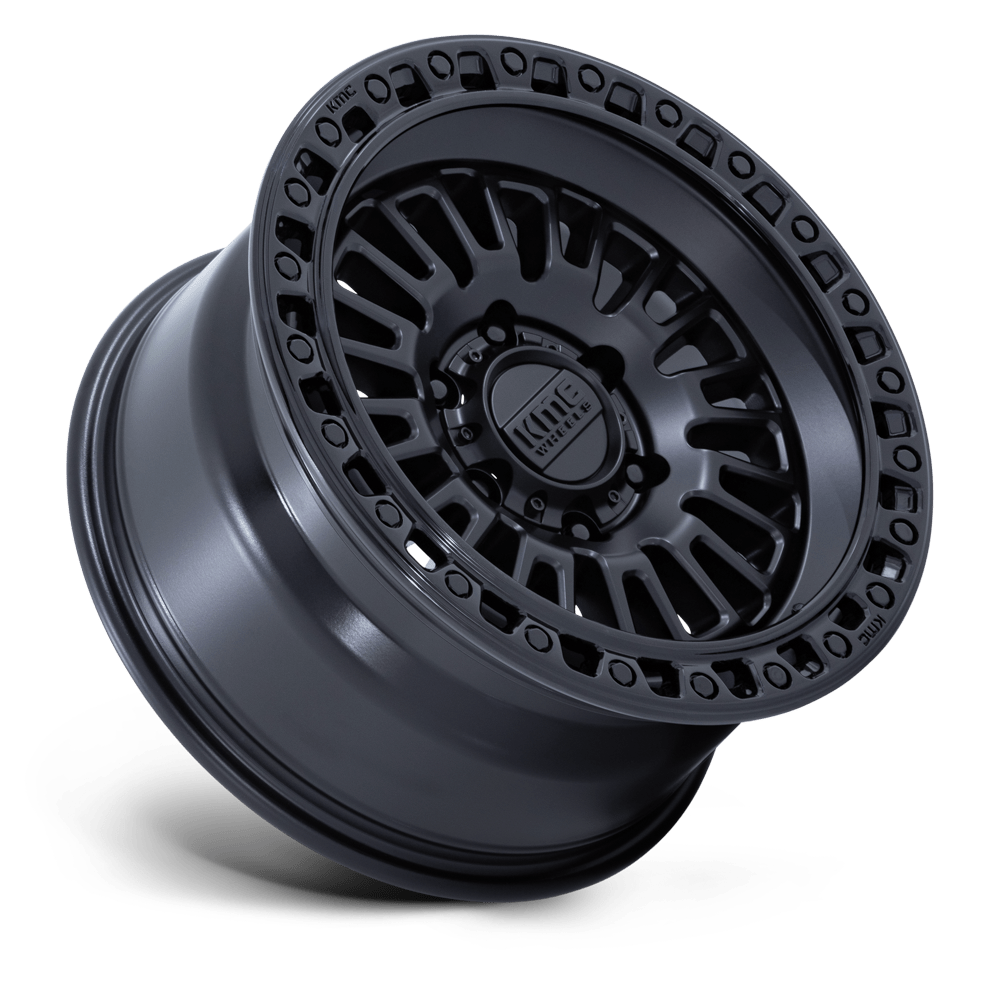 4 Llantas KMC KM554 Aztec Matte Black w/ Gloss Black Lip 17x8,5" 6x139,7