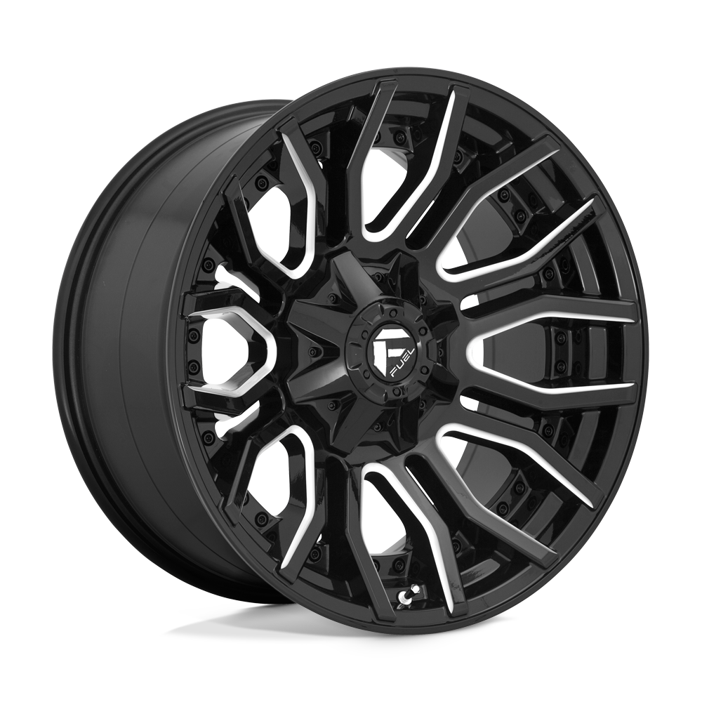 4 Llantas Fuel Rage D711 Black & Gray 20x9" 6x139,7