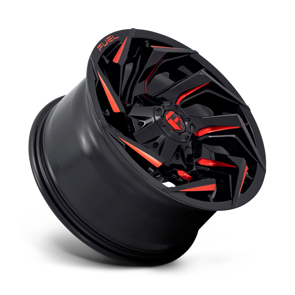 4 Llantas Fuel Reaction D755 Black & Red 17x9" 6x139,7