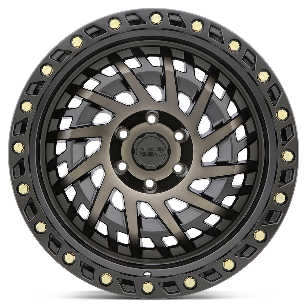 4 Llantas Black Rhino Shredder Matte Black 17x9" 6x139,7