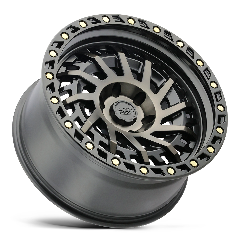 4 Llantas Black Rhino Shredder Matte Black 17x9" 6x139,7