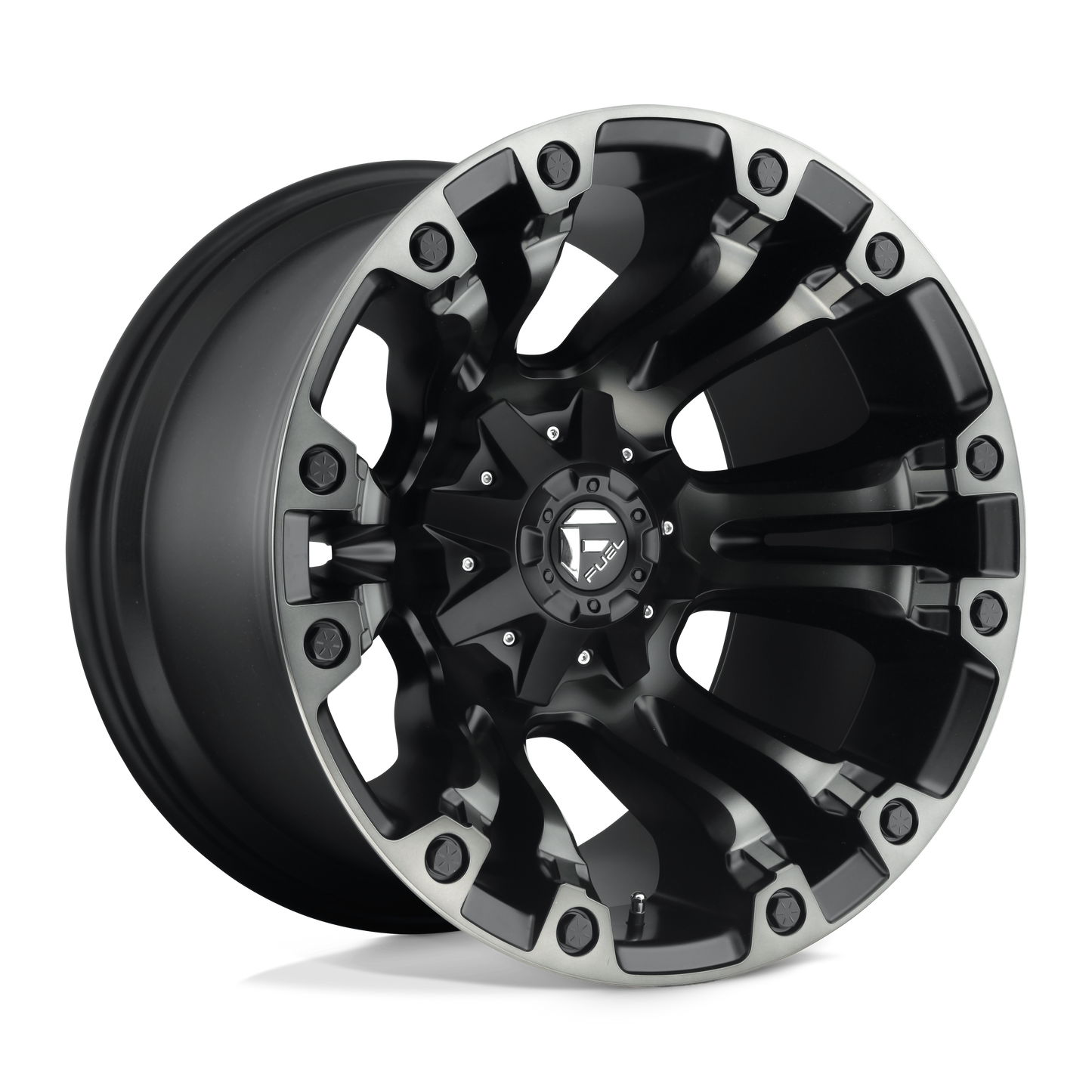 4 Llantas Fuel Vapor D569 Matte Black w/ Machine 18x9" 5x139,7