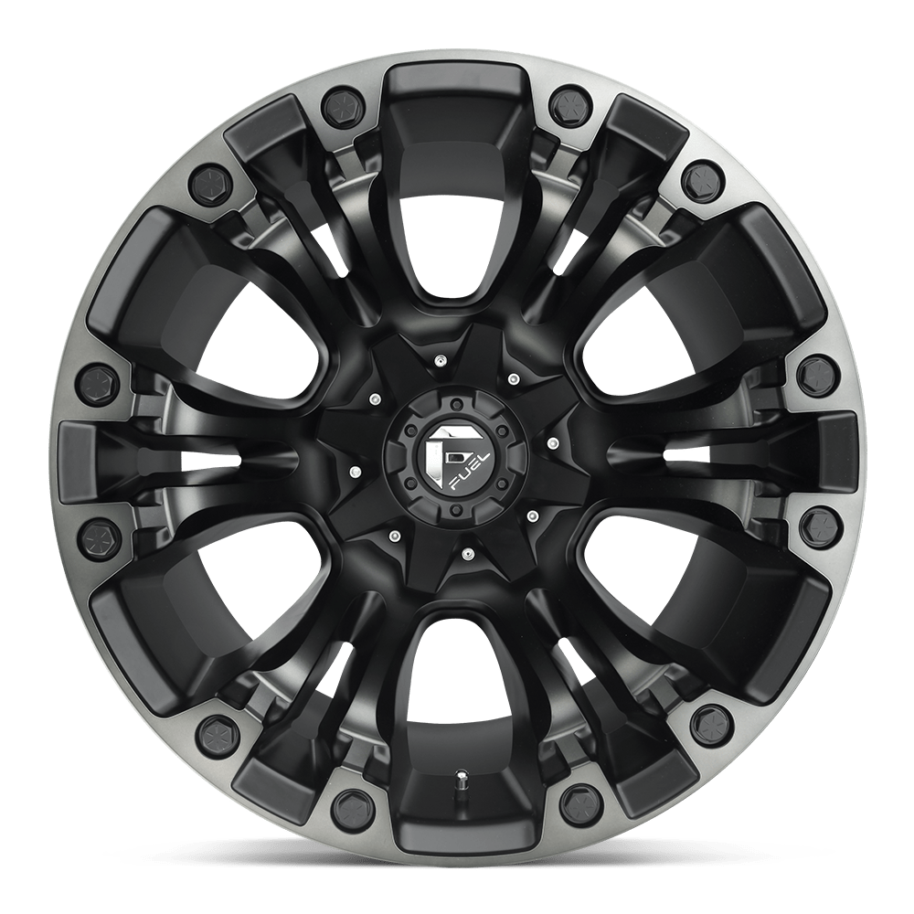 4 Llantas Fuel Vapor D569 Matte Black w/ Machine 18x9" 5x139,7