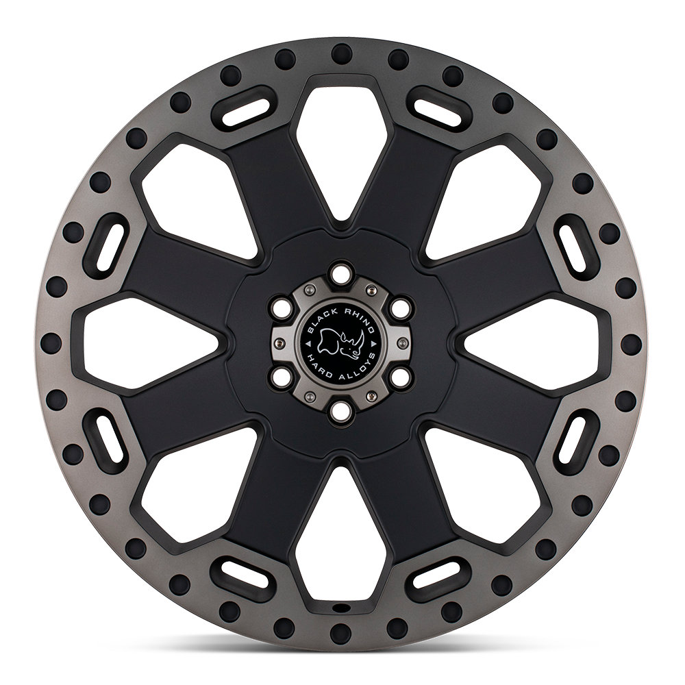 4 Llantas Black Rhino Warlord Matte Black w/ Machine 17x9" 6x135