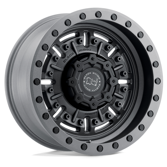 4 Llantas Black Rhino Abrams Textured Matte GunMetal 17x9,5" 5x127