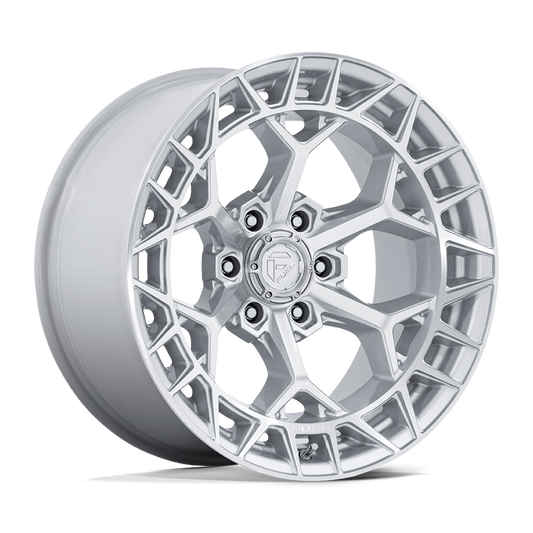 4 Llantas Fuel Charger FC873SD Gloss Silver w/ Machine Face 17x9" 6x139,7