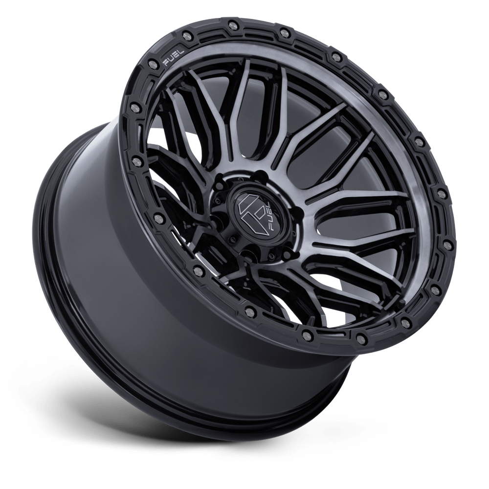 4 Llantas Fuel Surge FC881BT Gloss Black Machined w/DTCC 17x9" 6x139,7