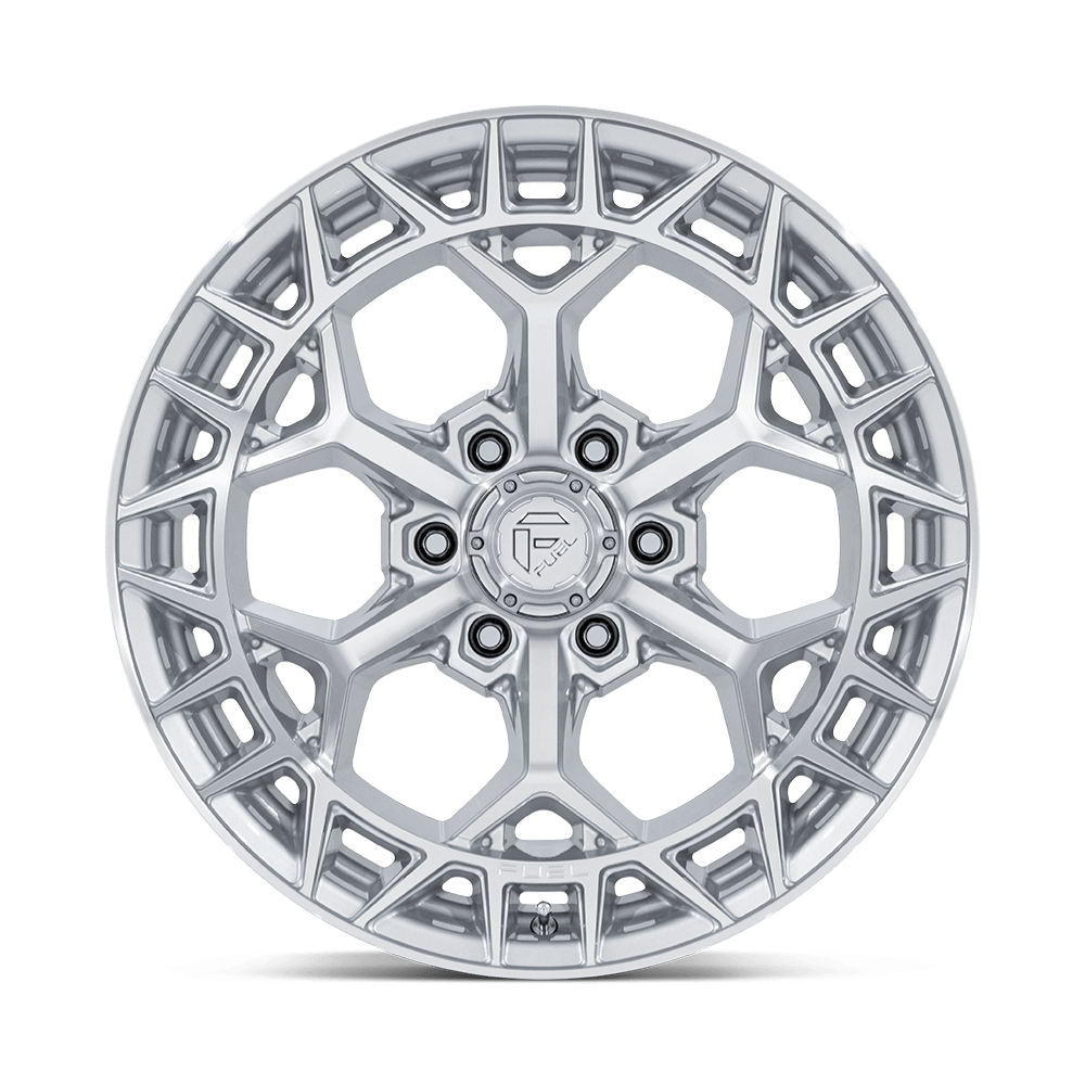 4 Llantas Fuel Charger FC873SD Gloss Silver w/ Machine Face 17x9" 6x139,7