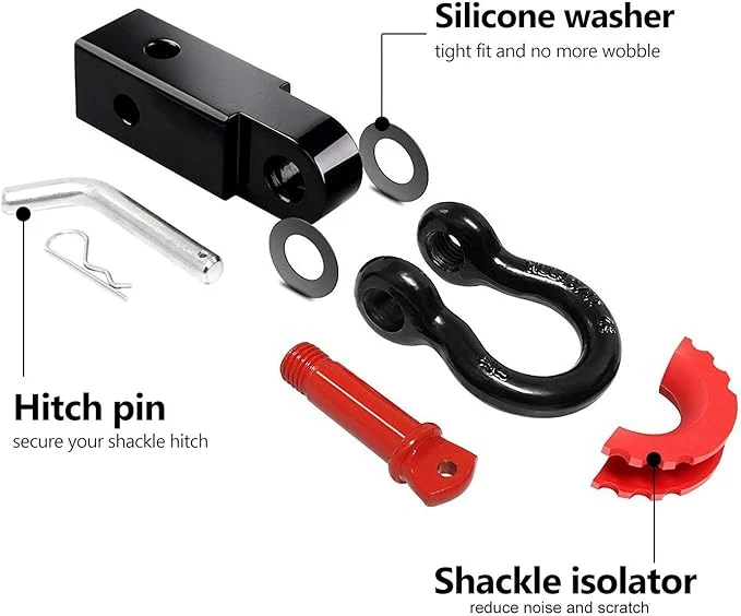 Receptor de enganche 2" con Grillete y Aislador All Top