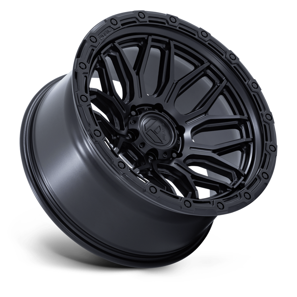 4 Llantas Fuel Surge FC881MB Matte Black w/ Gloss Black Lip 17x9" 6x135
