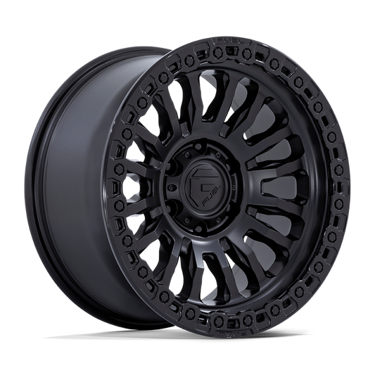 4 Llantas Fuel Rincon FC857MB Matte Black w/ Gloss Black Lip 17x9 8x165