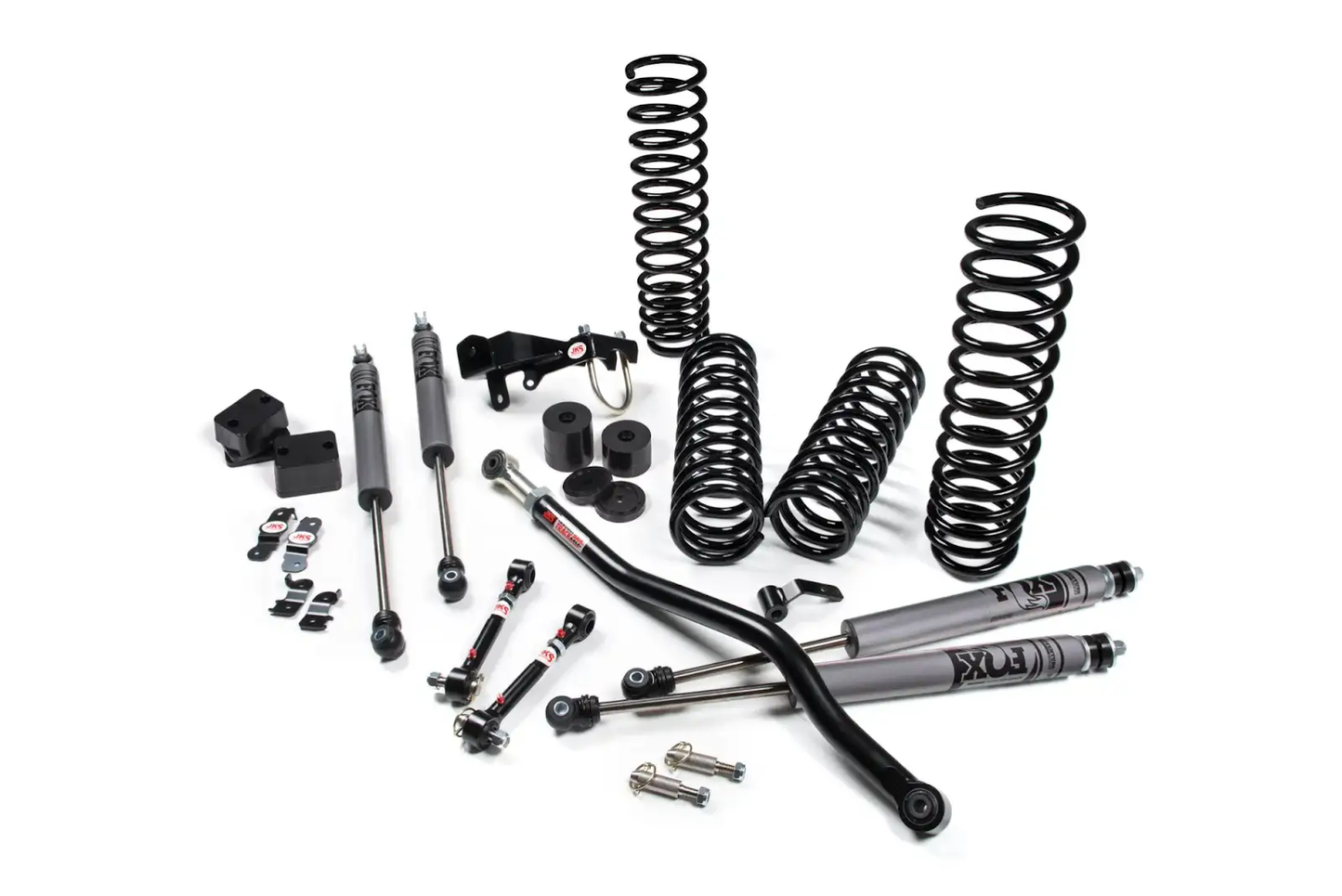 Kit de levante JKS 2,5" con amortiguadores Fox 2.0 Performance Series Jeep Wrangler JK (08-18)
