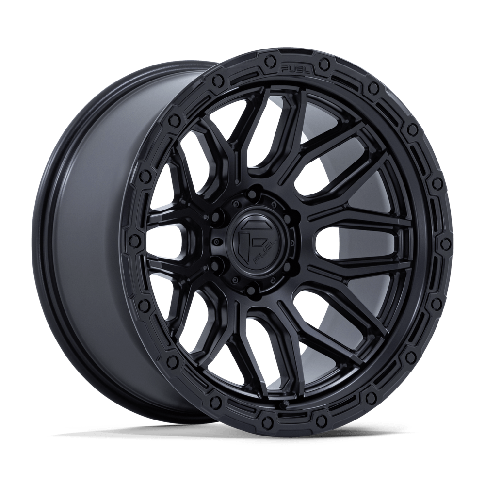 4 Llantas Fuel Surge FC881MB Matte Black w/ Gloss Black Lip 17x9" 6x139,7