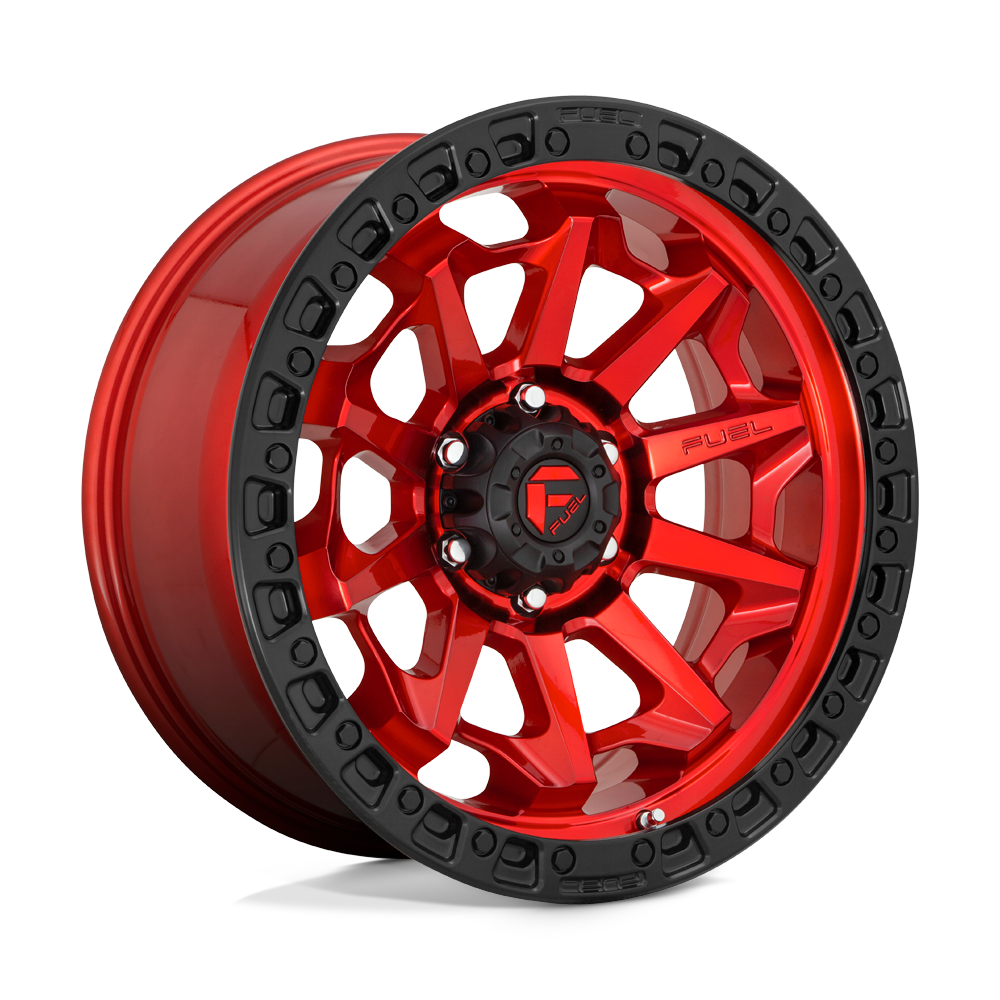 4 Llantas Fuel Covert D695 Candy Red Black Bead Ring 17x9" 6x139,7