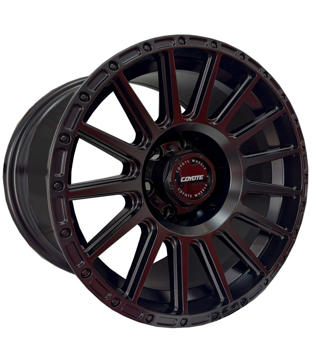 4 Llantas Coyote Kalahari Matte Black 17x9" 6x139,7