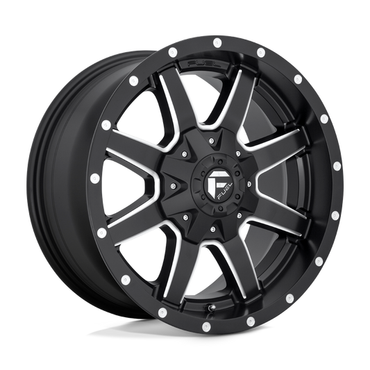 4 Llantas Fuel Maverick D538 Black Milled 20x9" 6x135