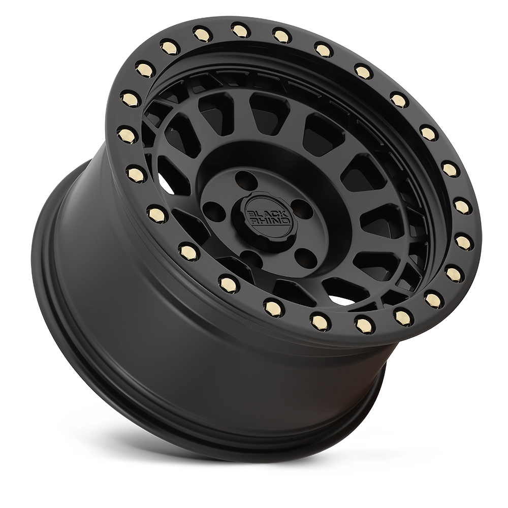 4 Llantas Black Rhino Primm Matte Black Brass Bolts 17x9" 6x139,7