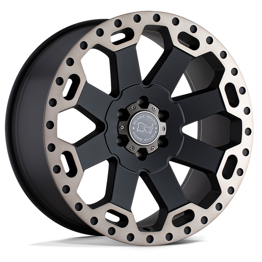 4 Llantas Black Rhino Warlord Matte Black w/ Machine 20x9" 6x139,7